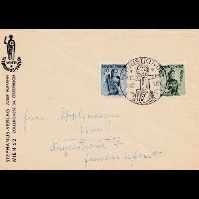 1954: Christkindl - Österreich auf Brief nach Wien