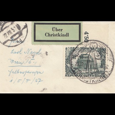 1952: Christkindl - Österreich auf kleinem Brief