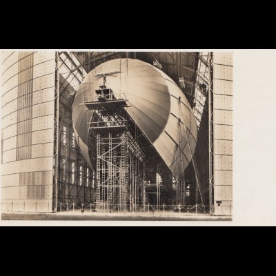 Ansichtskarte: 1935: Luftschiffwerft: LZ 129 im Bau