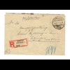 Einschreiben Sonneberg 1923 nach Kitzingen