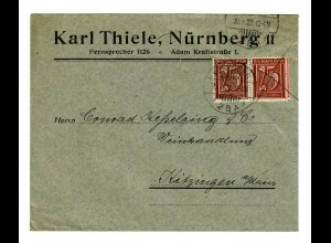 Nürnberg 1922 nach Kitzingen