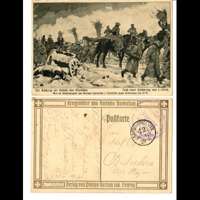 2x AK Kriegsbilder: Rückzug der Russen, Reitergefecht bei Albert, 1915