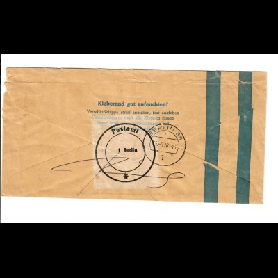 Geldschein Banderole 100 DM, Berlin 1970