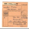 Paketkarte Weihenzell/Ansbach nach Karl-Marx-Stadt 1964