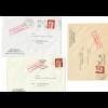 7x Briefe mit Stempel: Nur Nachsenden innerhalb des Bundesgebietes: München 1971
