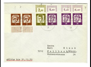 1970 Brief aus Fellbach nach Stuttgart