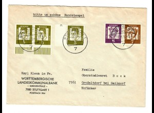 Brief aus Stuttgart 1970 nach Großaltdorf/Gaildorf