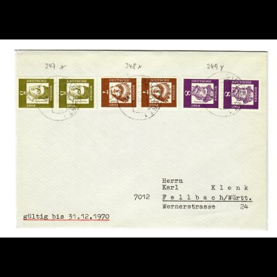 Schöner Brief aus Stuttgart nach Fellbach 1970