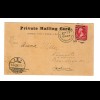 Post card privat mailing, 1899, Brooklyn NY, Bath Beach Sta to Chemnitz/Germany