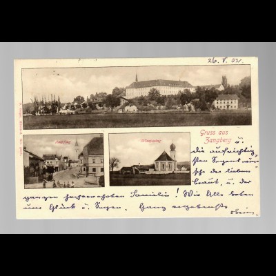 Ansichtskarte Gruss aus Zangberg/Mühldorf Inn 1902 nach Innsbruck