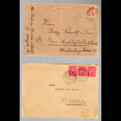 SBZ: 5x Briefe aus Meckl. Vorpommern 1946 nach Westdeutschland