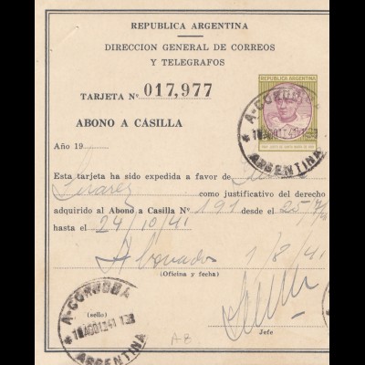 Argentinien: 1941: Telegram