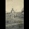 Äthiopien: 1913: Ansichtskarte Cavalier abyssin Addis Abeba nach Bern und zurück