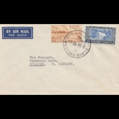 New Zealand: Air Mail Western Samoa to Opladen/Germany