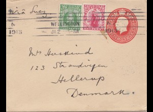 Australia 1913: Letter via Suez to Denmark