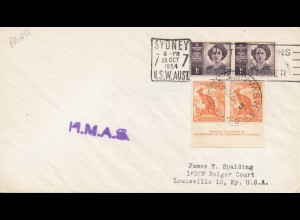 Australia 1954: Sydney to USA, H.M.A.S