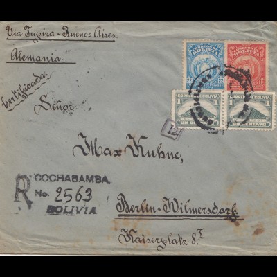 Bolivia/Bolivien: 1920: Cochabamba to Berlin, Censorship