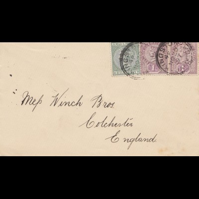 Jamaica 1897: letter Kingston to England