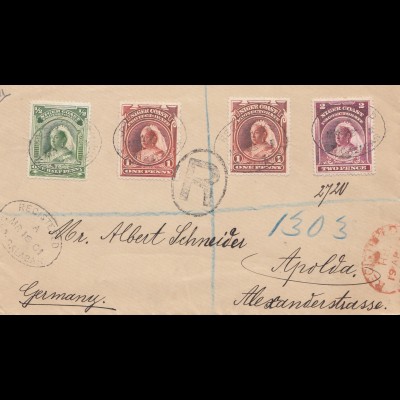 Niger Coast: 1901: Registered Calabar to Apolda/Germany