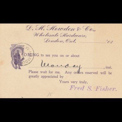 Canada: 1903: post card 