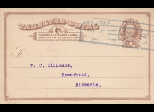 Costa Rica: 1910 post card San Jose to Remscheid