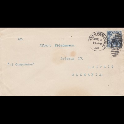 1908: letter to Leipzig