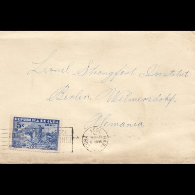 1934: letter to Berlin - Strongfort Institut