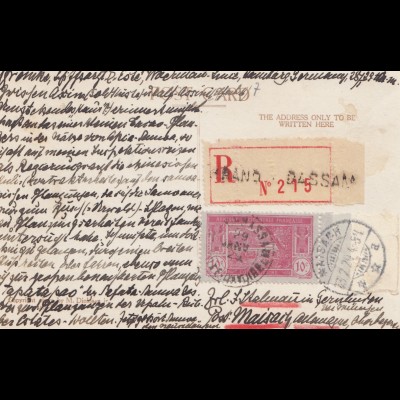 French colonies: Ivory Coast post card registered 1929 to Maisach/Germany