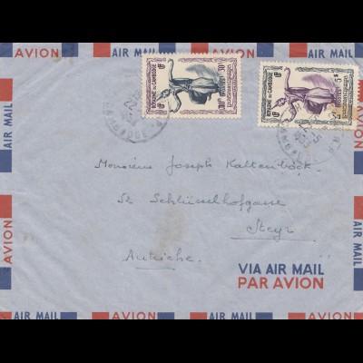 French colonies: Cambodge 1953 via air mal to Steyr/Austria