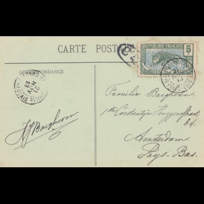 French colonies Congo 1913 post card No6, Riviere Sembe Brazzaville / Amsterdam