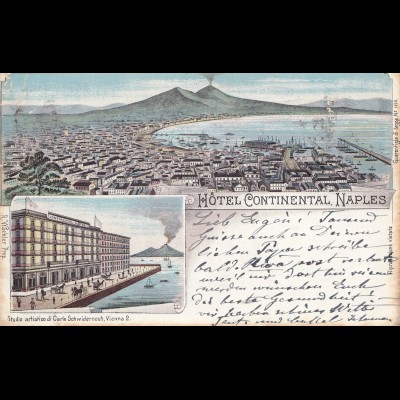 Italy: 1917 post card Naples to Lussin Grande/Lussin Piccolo