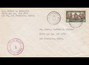 French colonies: Nouvelle-Caledonie 1943 to USA, Censure Alliee