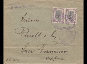 Guatemala: 1918: letter to San Francisco via New Orleans