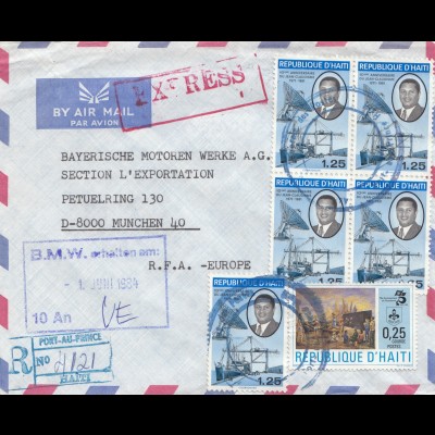 Haiti: 01. Juni 1984: Registered to BMW München