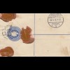 India 1912: Registered letter to Berlin, Perfin