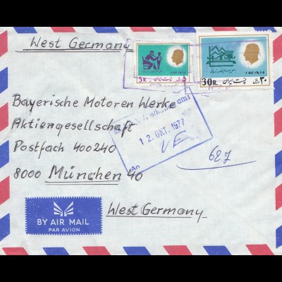 1977 air mail to BMW München