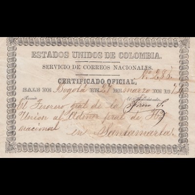 Colombia 1894: Estados Unidos de Colombia, Bogota