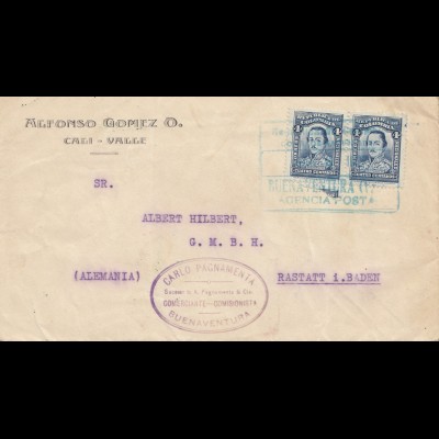 Colombia 1929: Cali-Valle to Rastatt - Buenaventura