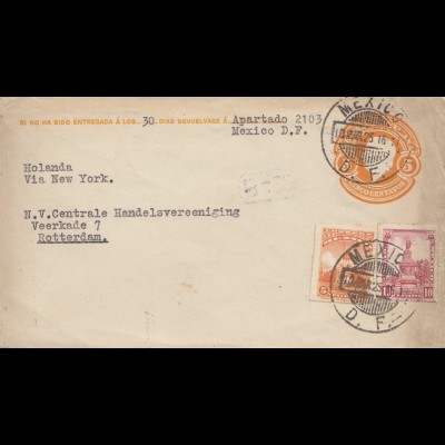 Mexico 1925: letter to Rotterdam/Holland