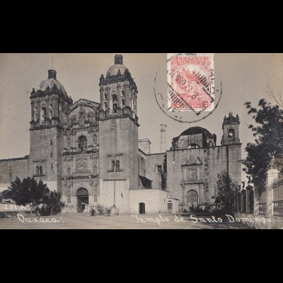 Mexico 1927: post card Daxaca, Pueblo to Offenbach
