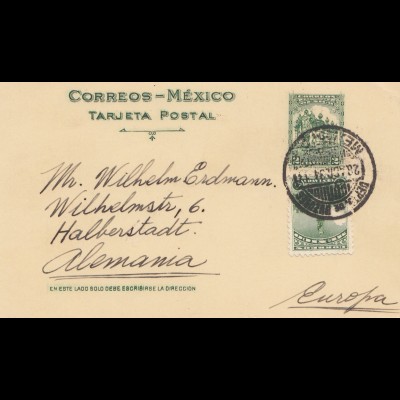 Mexico 1934: post card Mexico city to Halberstadt
