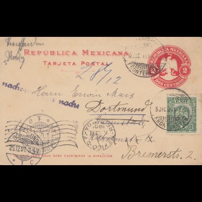 Mexico: 1901: post card to Dortmund