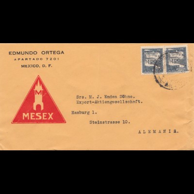 Mexico letter to Hamburg