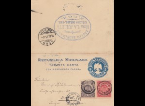 Mexico 1905: post card via New York to Bern/Switzerland