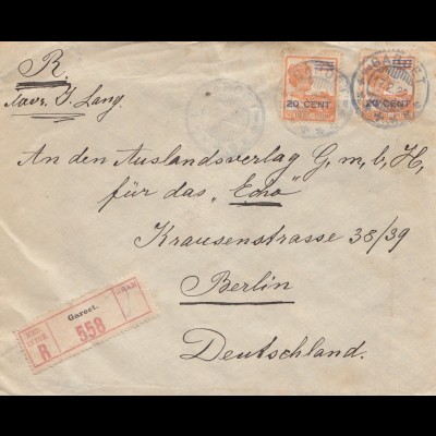 Ned. Indie 1922: registered Garoet to Berlin