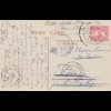 Java 1913: post card Soerabaia to Paris - forwarded