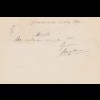 Surinam 1892: post card Paramaribo to Amsterdam