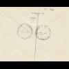 Israel: 1949: registered letter from Hadera