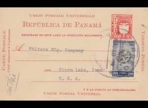 Panama 1950: post card to Storm Lake/Iowa