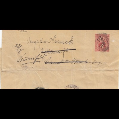 Paraguay 1899: wrapper to Cannstatt/Germany